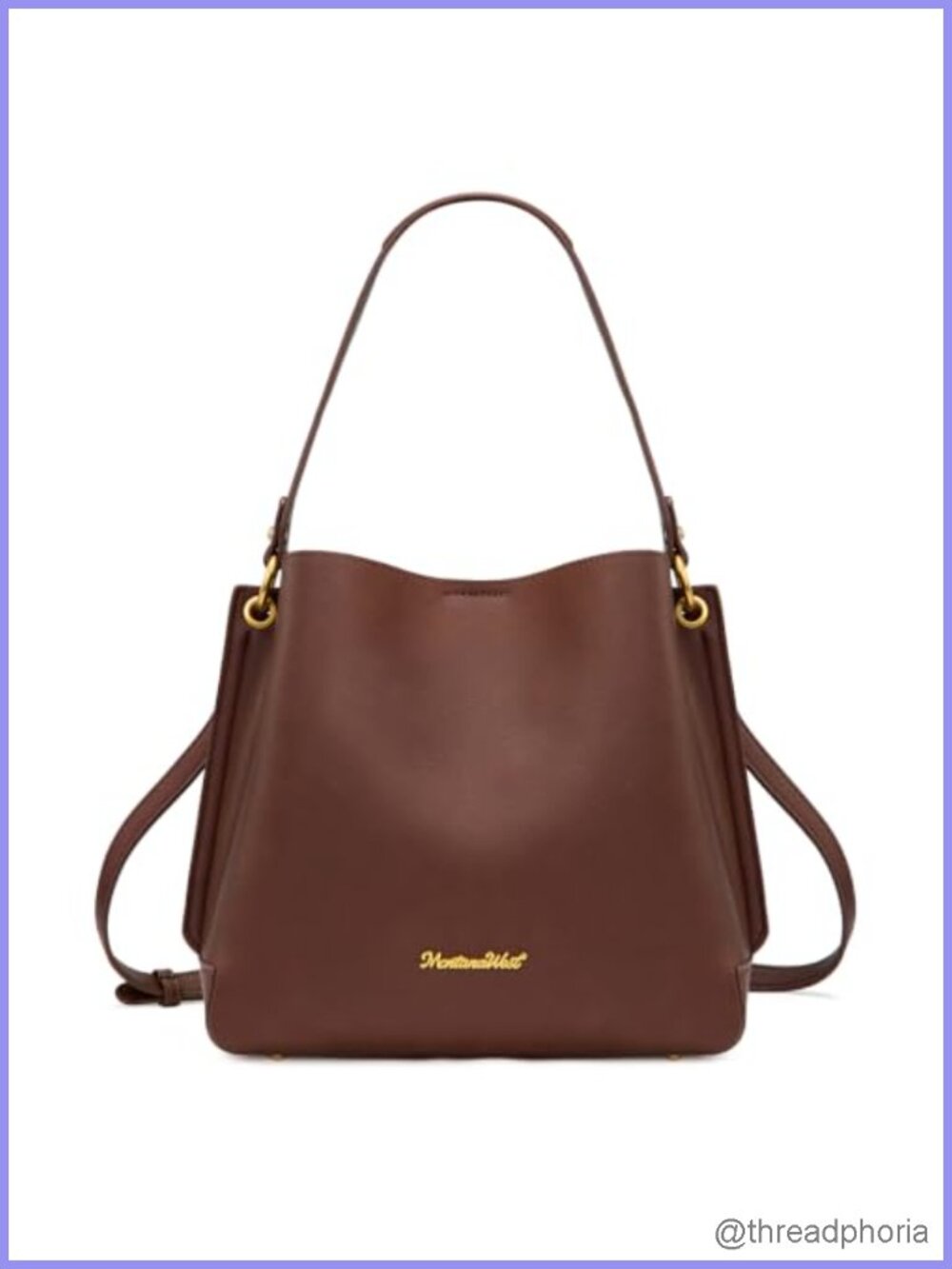 Women's Medium Hobo Bag 3 Compartments Faux Leather Shoulder Purse Crossbody
